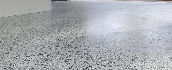 Honed Concrete Driveway