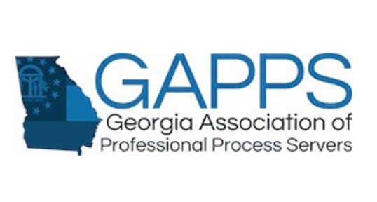The logo for the georgia association of professional process servers