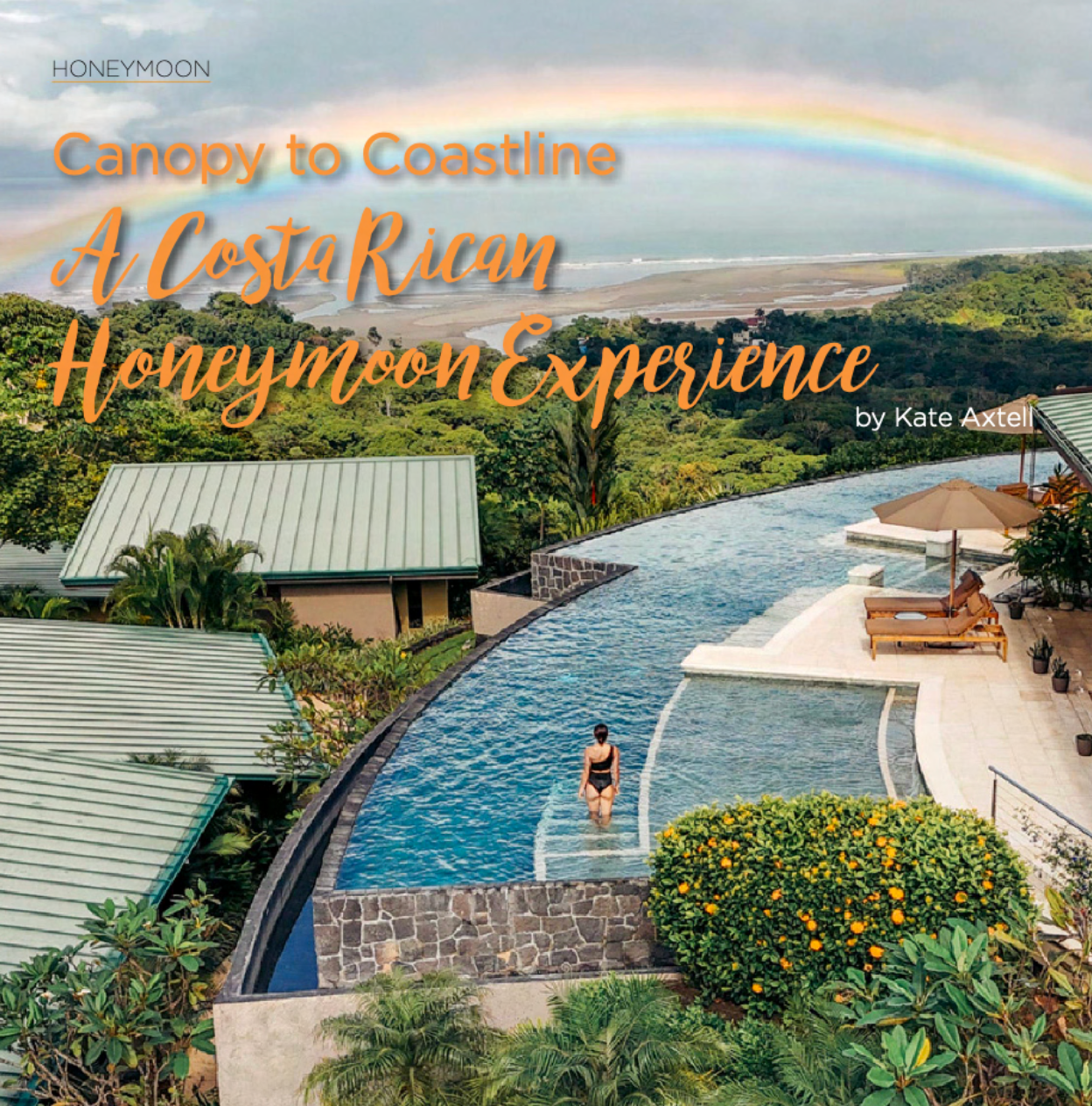 A book titled canopy to coastline a costa rican honeymoon experience