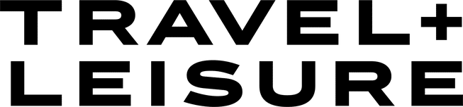 A black and white logo for travel and leisure.