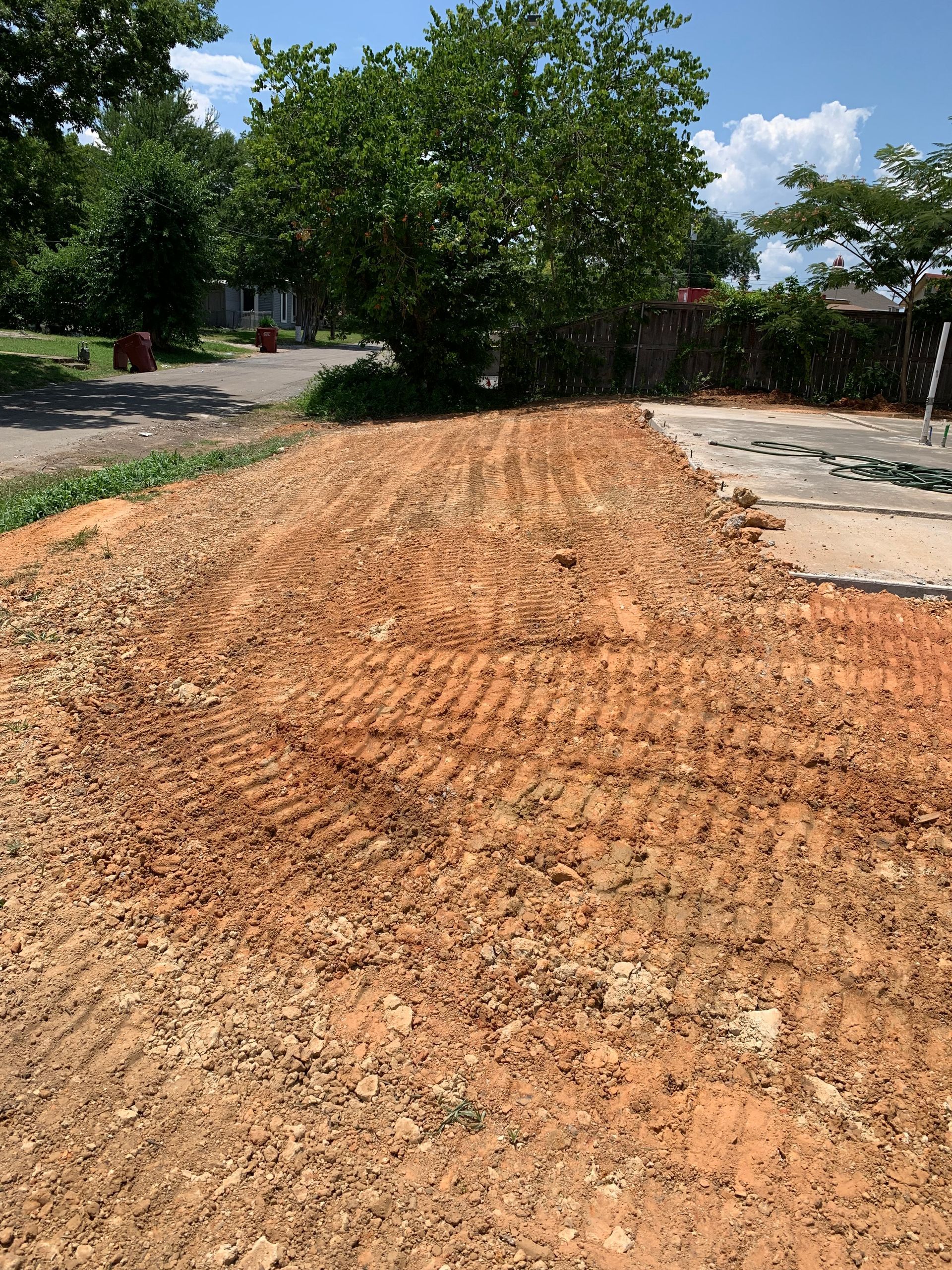 Dirt area smoothed out for new house build