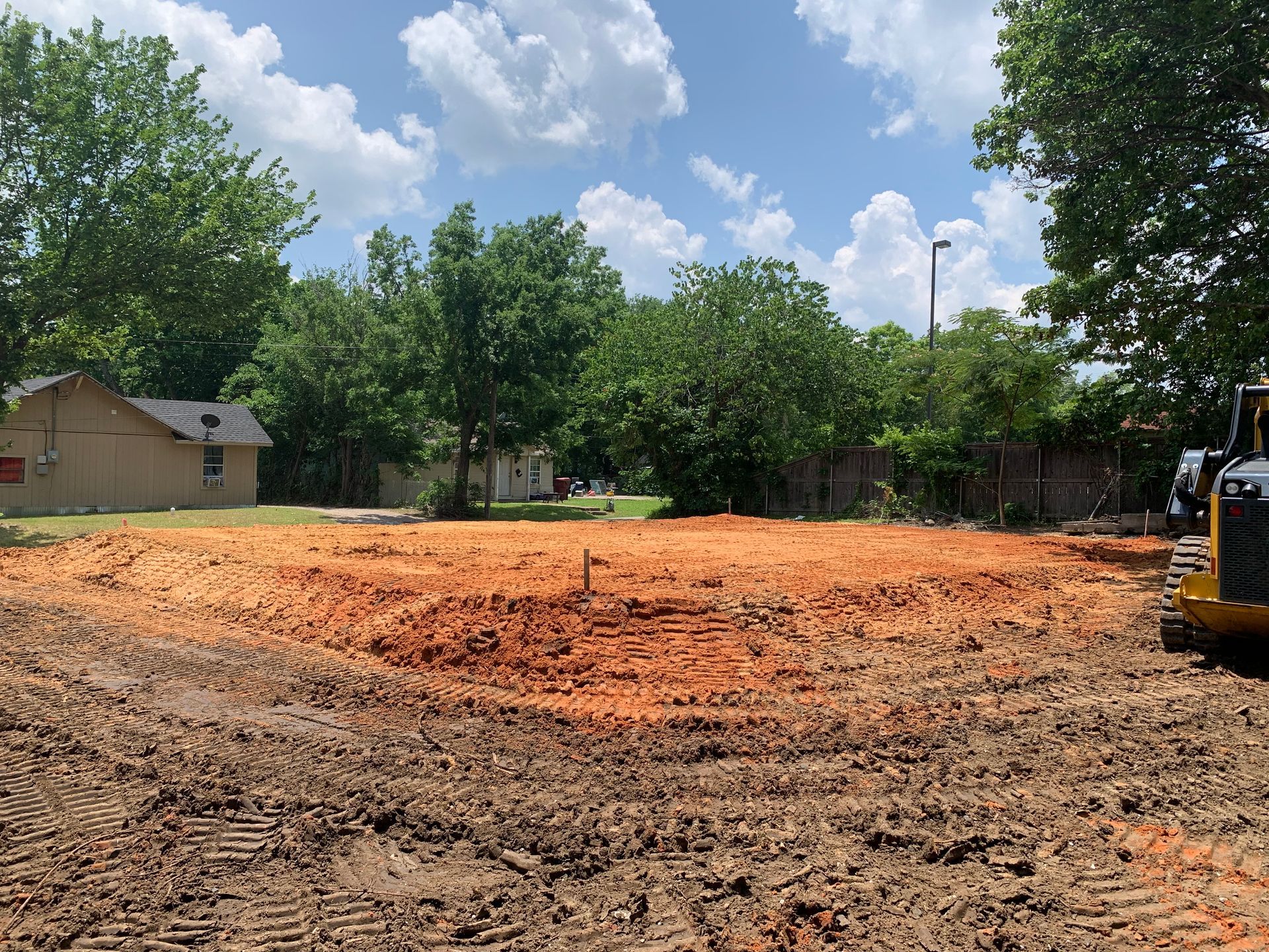 Home construction, house pad.