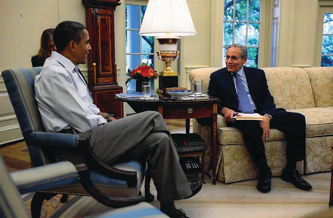 Former President Barack Obama with Woodward