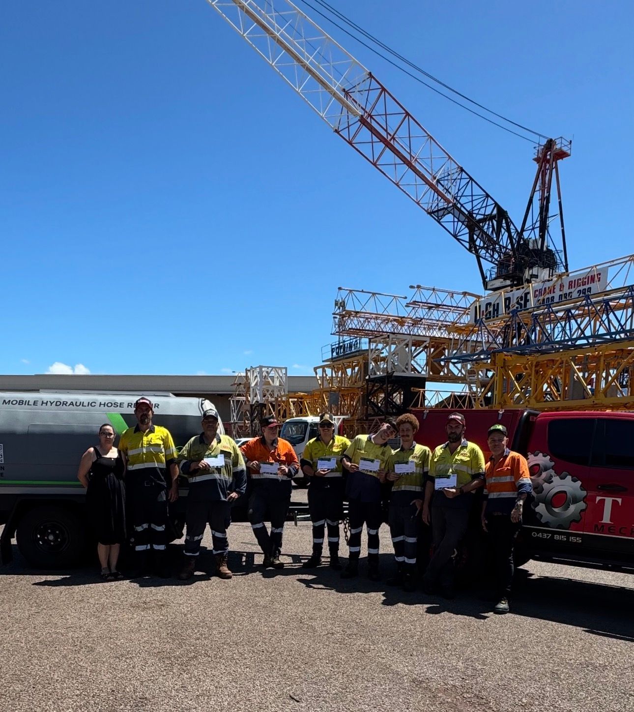 A Yellow Truck Is Parked Next To A Yellow Bulldozer — TBR Mechanical in East Arm, NT