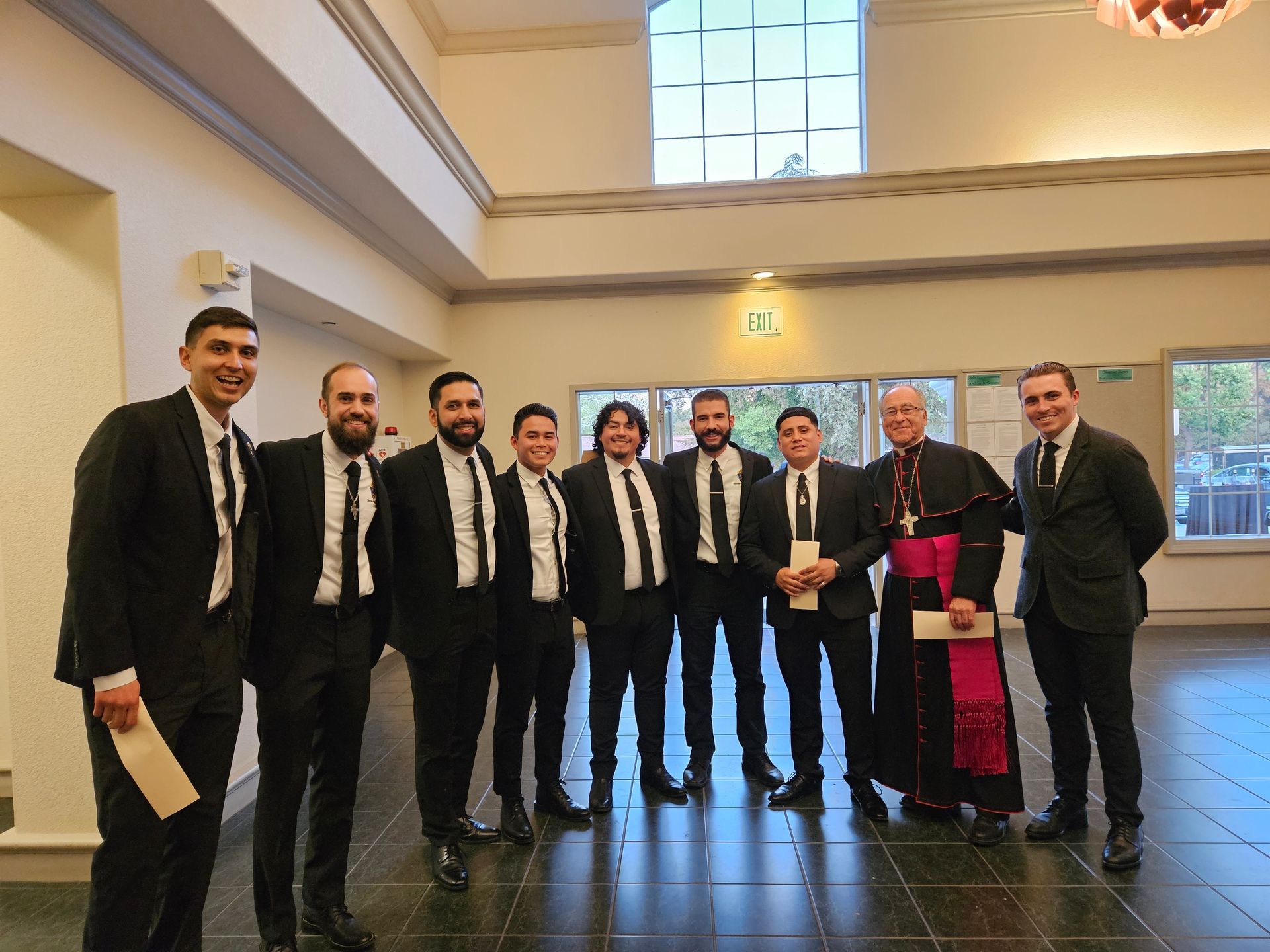 Diocese of Stockton - Bishop Cotta and the Seminarians at the 2023 Bishop's Awards Dinner