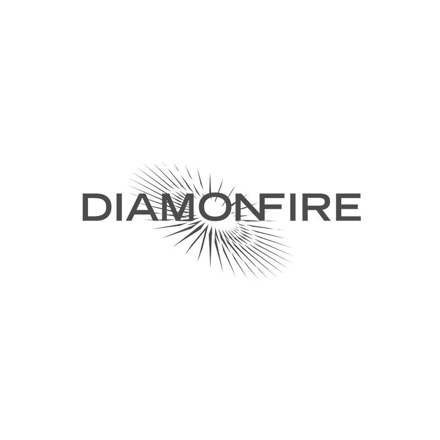 Ein schwarz-weißes Logo für ein Unternehmen namens Diamondfire.