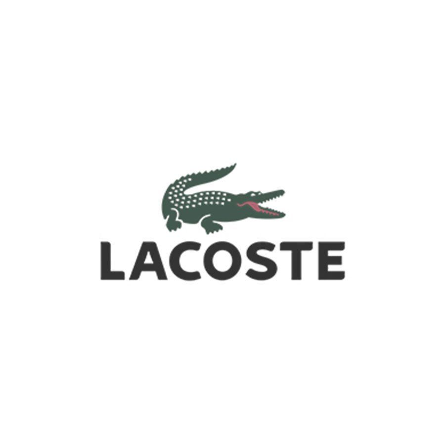 Das Logo von Lacoste ist ein Krokodil mit offenem Maul.