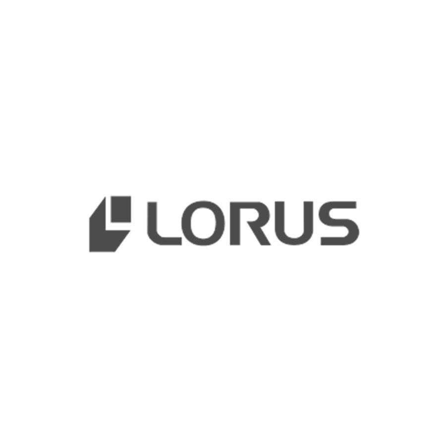Das Lorus-Logo steht auf weißem Hintergrund.