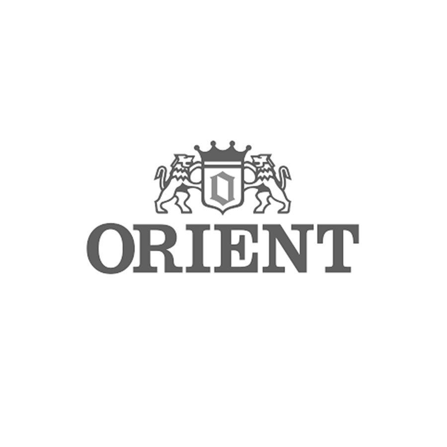Das Orient-Logo zeigt zwei Löwen und eine Krone.