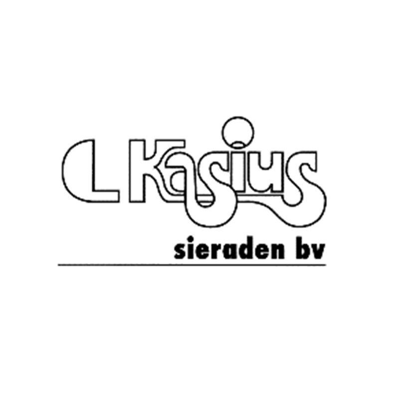 Ein schwarz-weißes Logo für L Kasus Sieraden BV