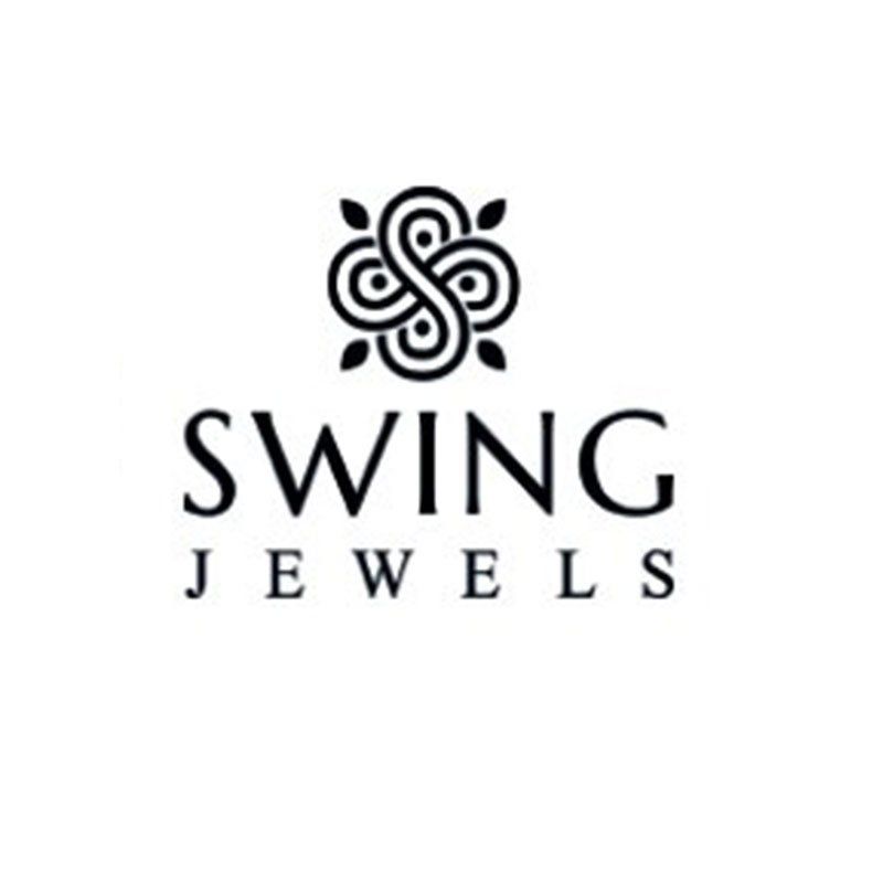 Ein schwarz-weißes Logo für Swing Jewels.