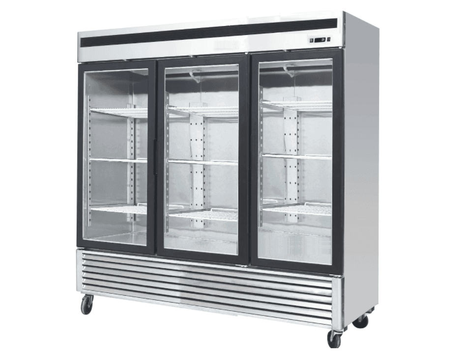 QBD Quality by Design Triple Glass Door Reach In Cooler