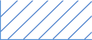 Líneas diagonales azules dentro de una forma rectangular.