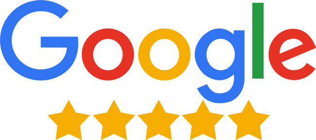 A google logo with five stars on it