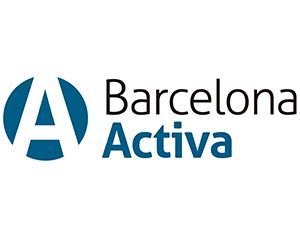 El logotipo de Barcelona Activa es un círculo azul con una letra A dentro.