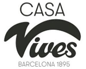 Un logotipo en blanco y negro para Casa Vives Barcelona 1895