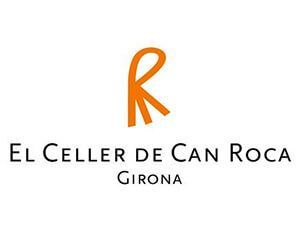 El logotipo de El Celler de Can Roca Girona es naranja y negro.