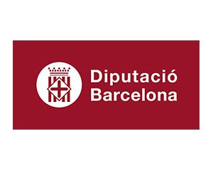 Un logotipo rojo y blanco para la Diputación de Barcelona.