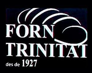 Un logotipo en blanco y negro para Forn Trinitat des de 1927