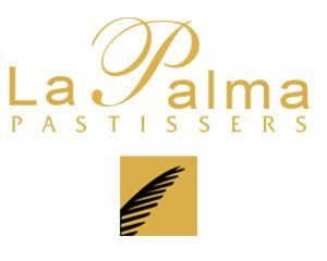 Un logotipo para La Palma Pastissers con una pluma.