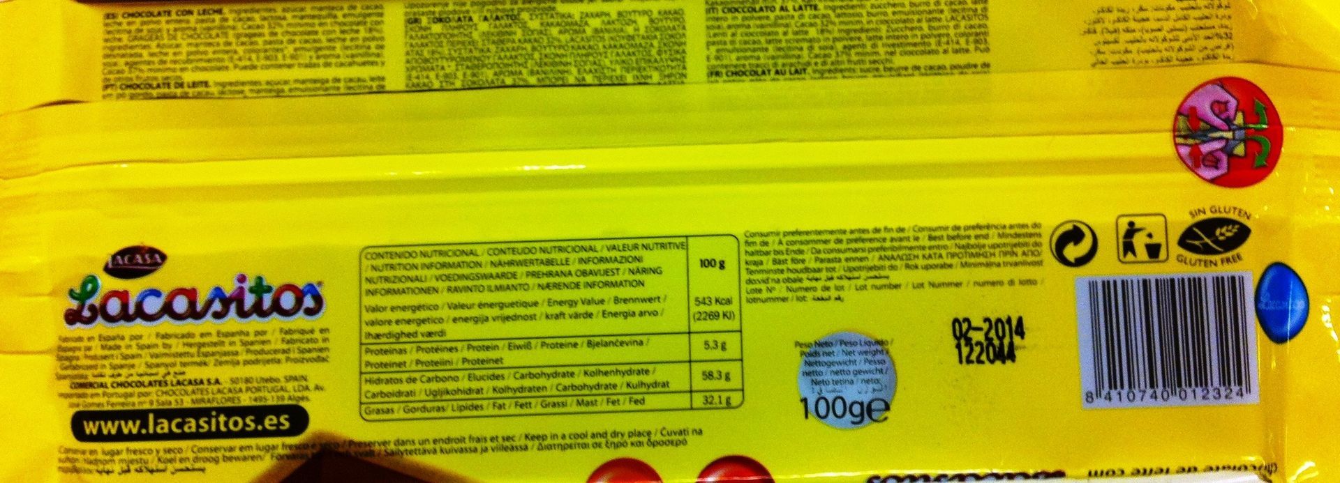 Etiqueta ilegible alimentos