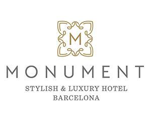 El logotipo del elegante y lujoso hotel Monument de Barcelona