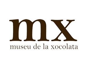 A logo for mx museo del chocolate on white background.