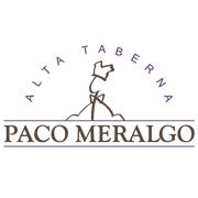 Un logo para un restaurante llamado alta taberna paco meralgo
