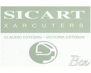 A logo for a compañero called sicart charcuteros.