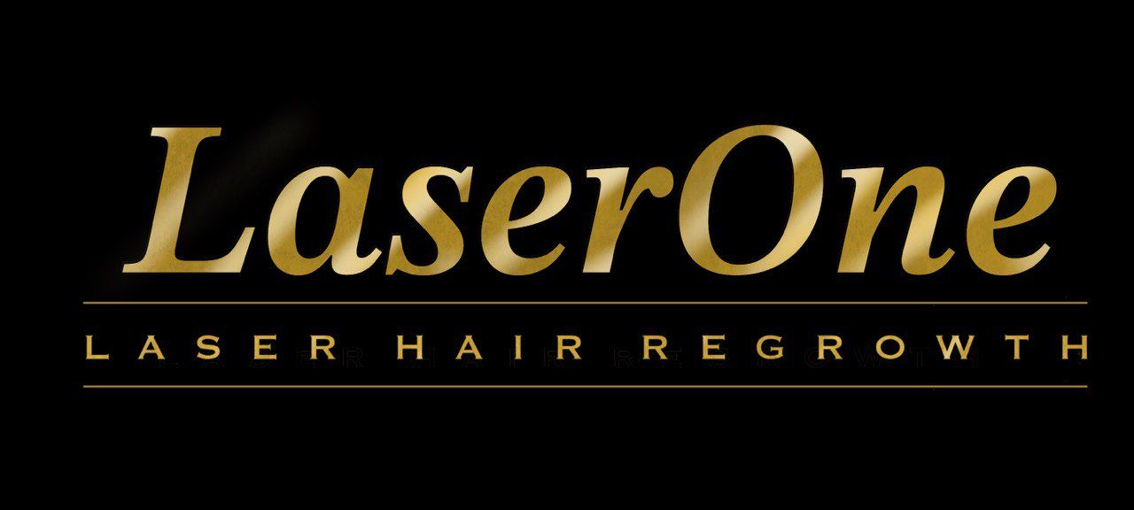 LaserOne logo featuring sleek, modern typography symbolising advanced hair regrowth technology and professional expertise