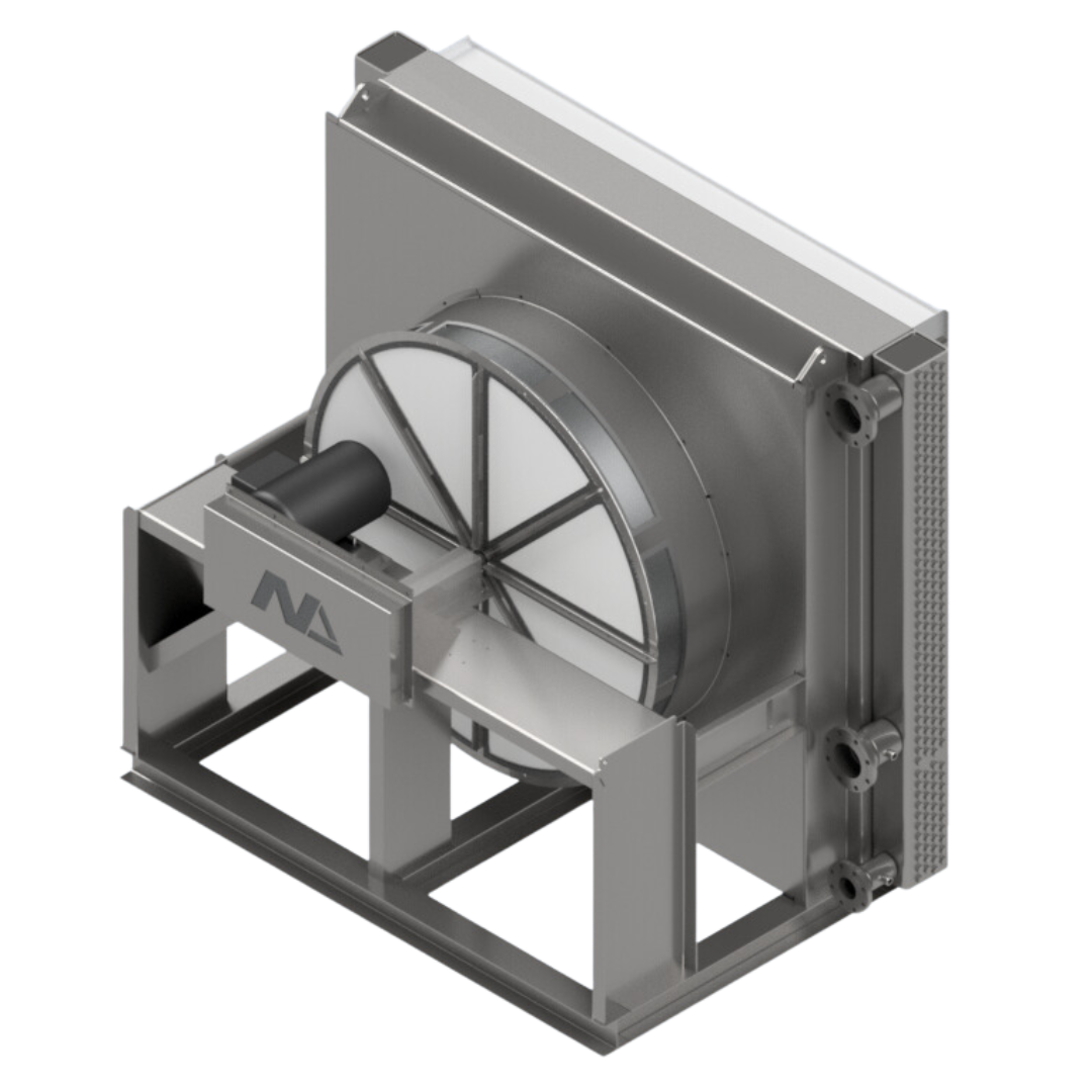 A drawing of a fan with the letter a on it Model VN North American Air Exchanger