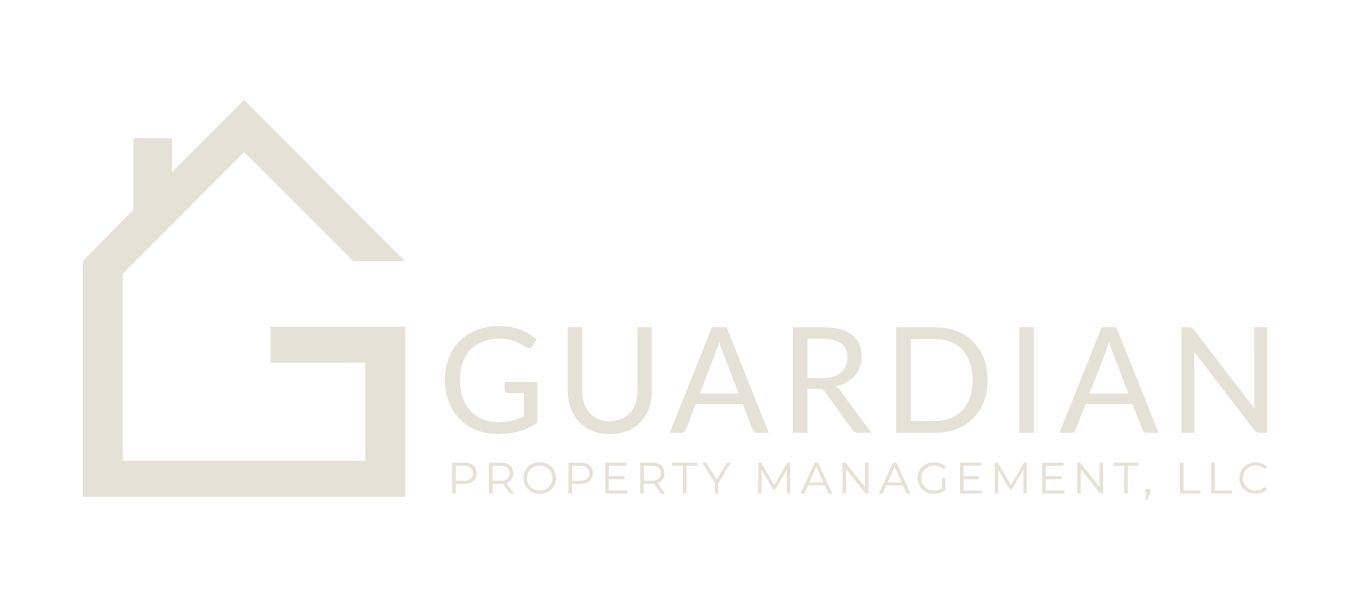 Logo for Guardian Property Management, LLC featuring a stylized letter 