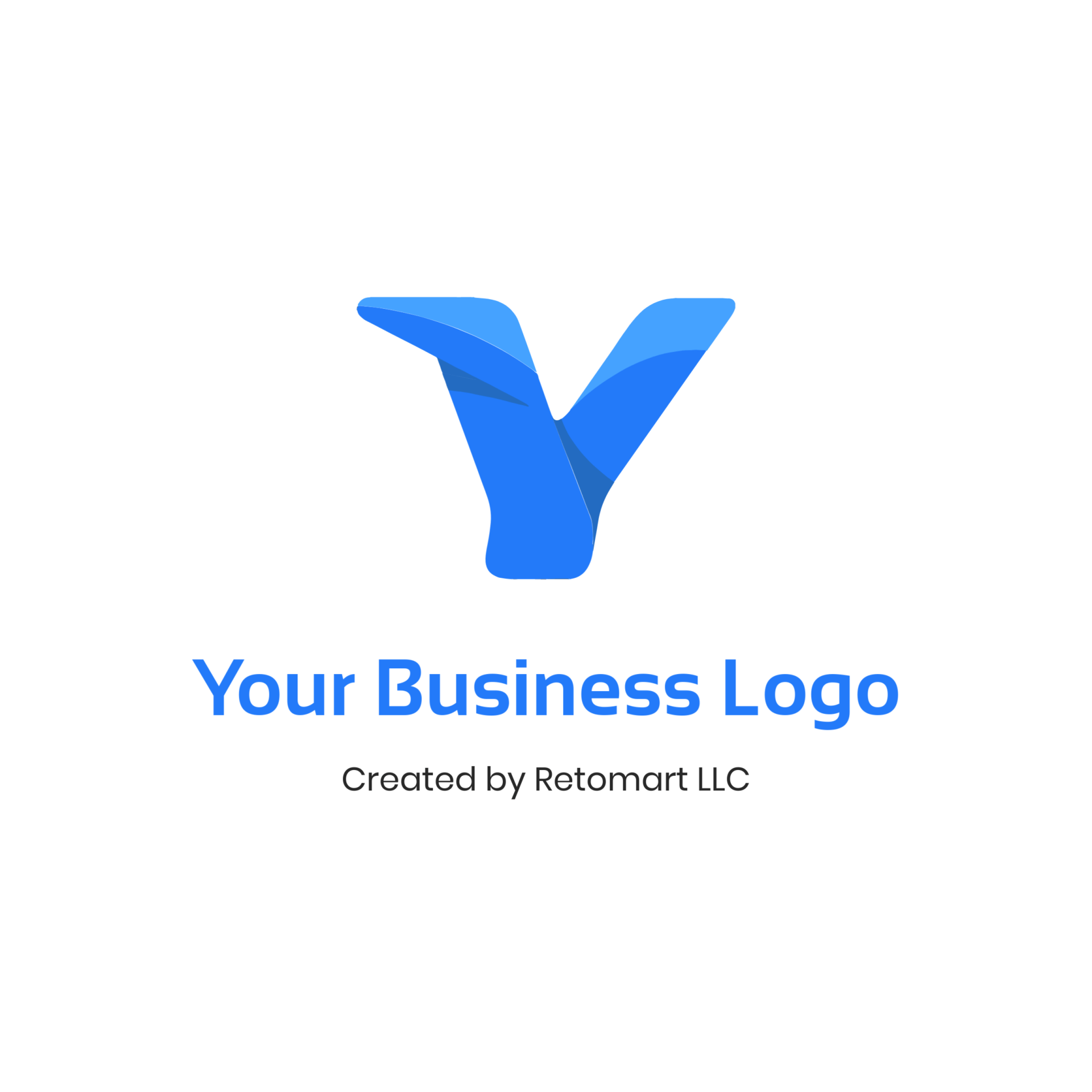 This is what your logo can look like with a letter of the alphabet as a symbol.