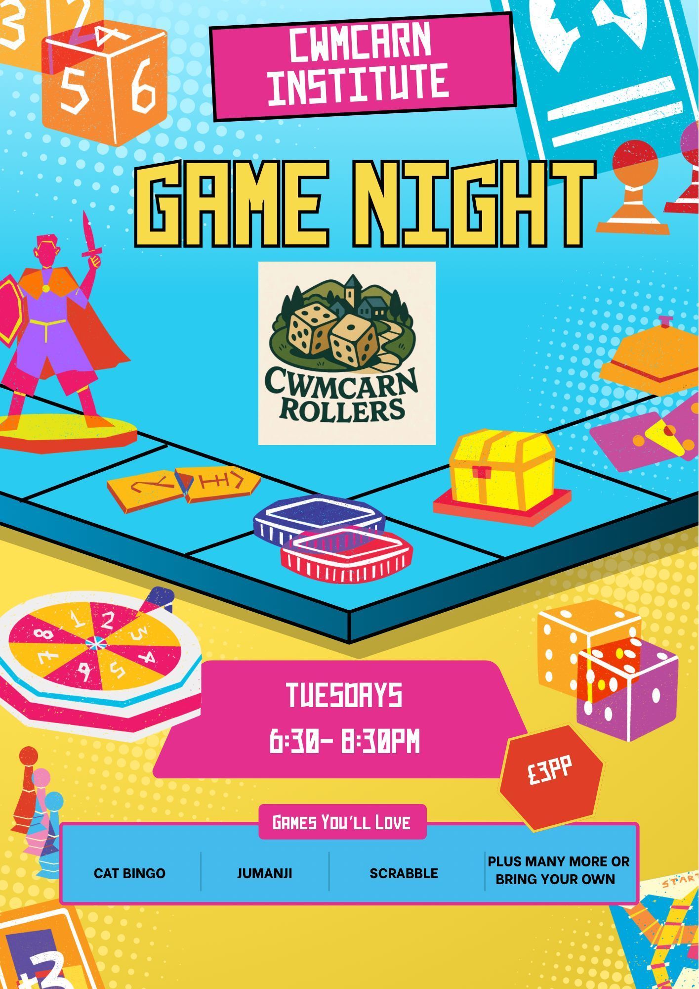Cwmcarn Board Games Night - Cwmcarn Rollers