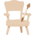 Furniture icon for vintage and custom-painted pieces.