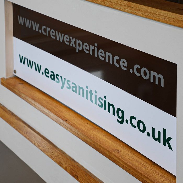 A sign that says www.crewexperience.com on it Custom Signs & Signage by Fulham Signs 