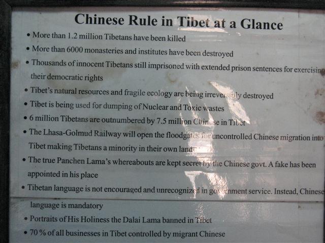 Chinese Rule in Tibet at a Glance
