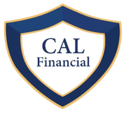 Shield logo for CAL Financial, featuring "CAL Financial" text in blue and gold.