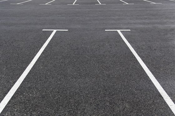 Clean parking lot after our cleaning services