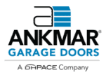 ANKMAR Garage Doors logo with black and blue text, reading “A DRPCE Company”