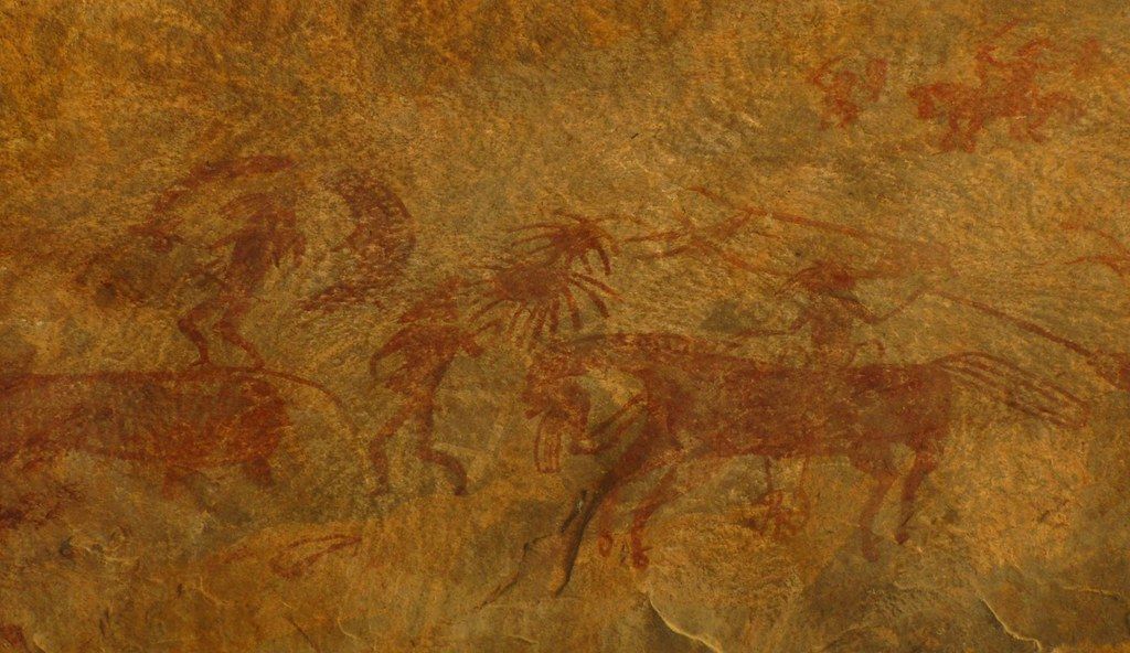 Picture of cave art of Bhimbetka