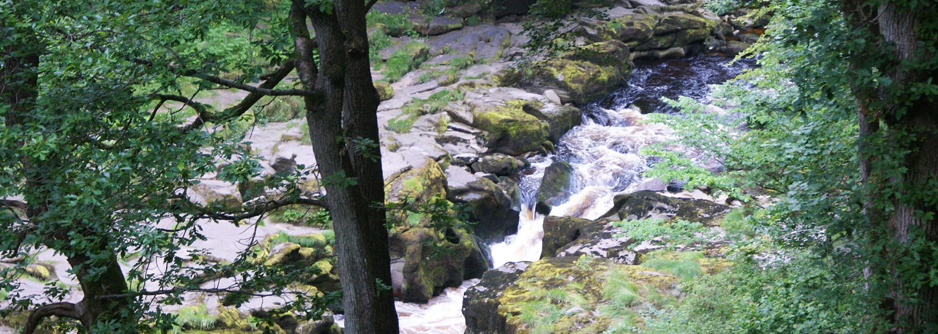 Picture of a waterfall on the Strid. 