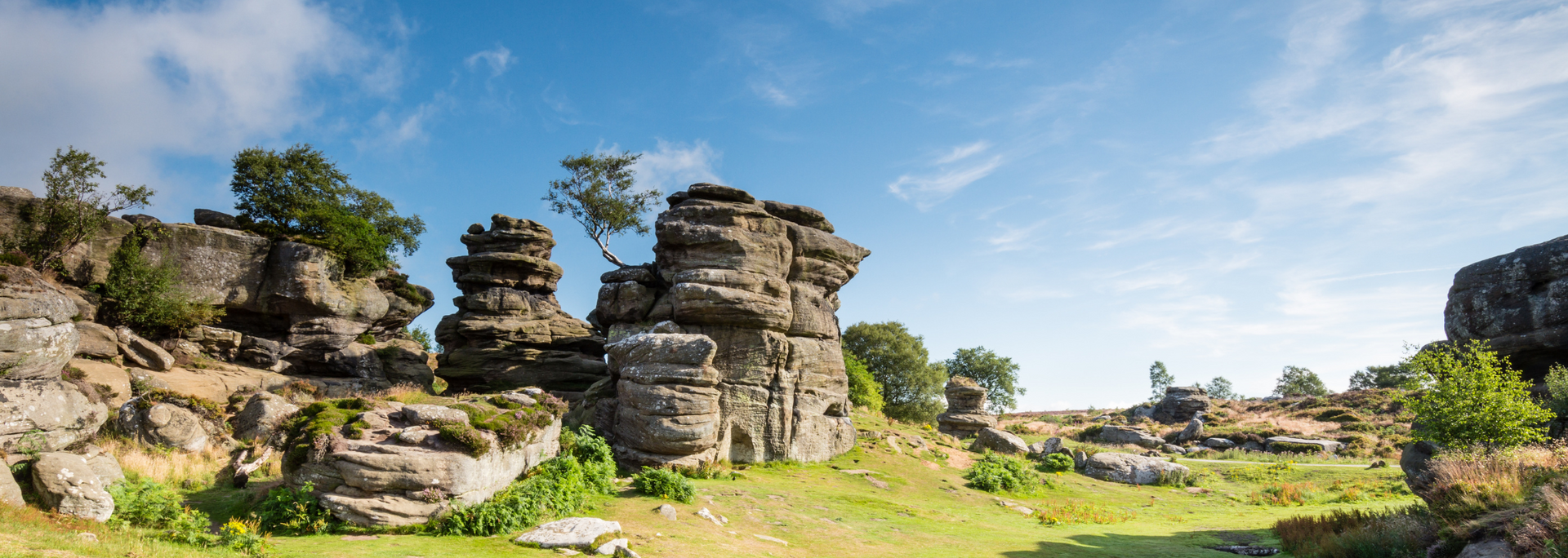 Picture of Brimham Rocks, these are towering rock formations in North Yorkshire