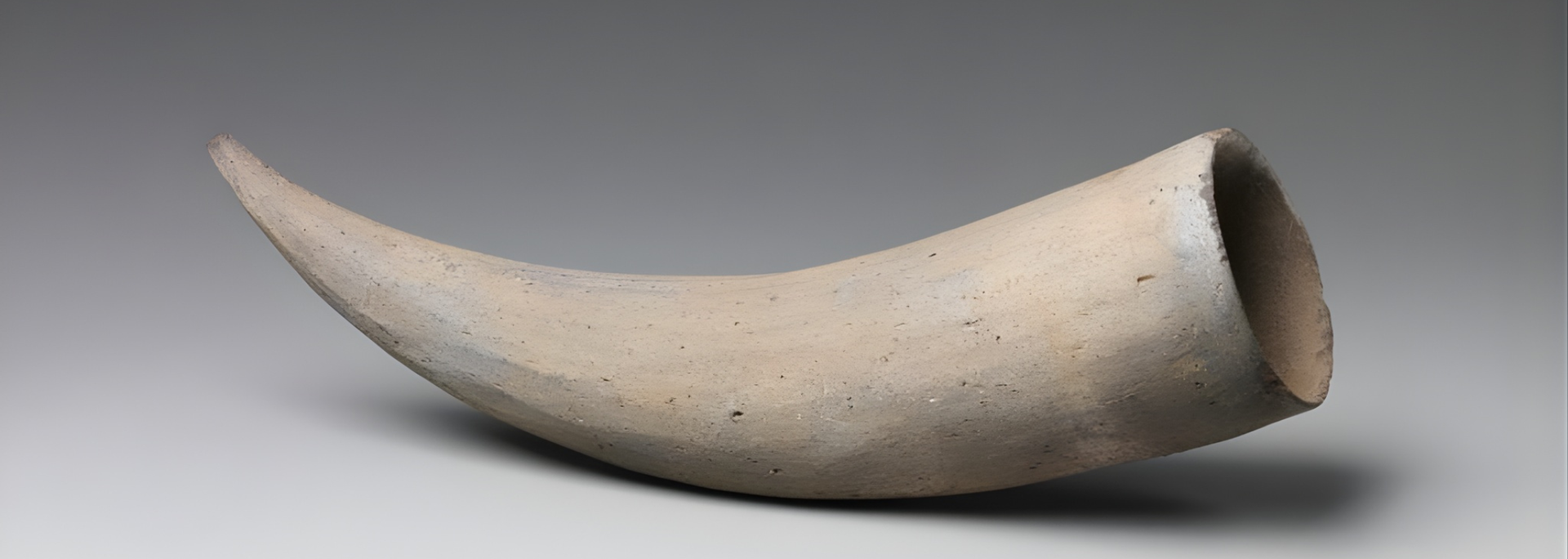 Picture of a stone age horn cup. 