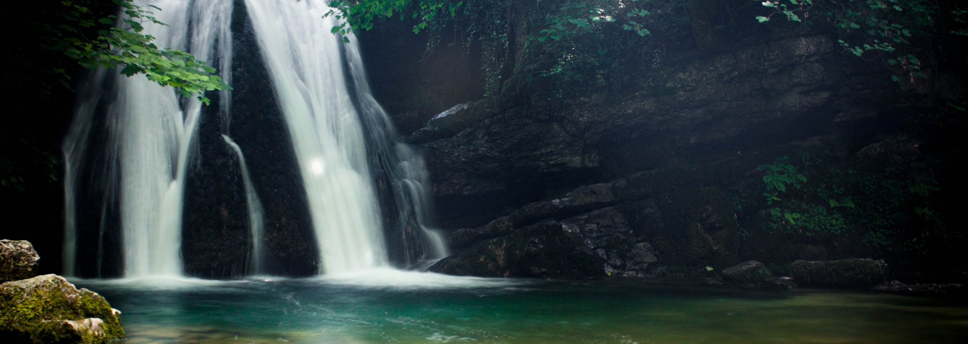 Picture of a cascading waterfall