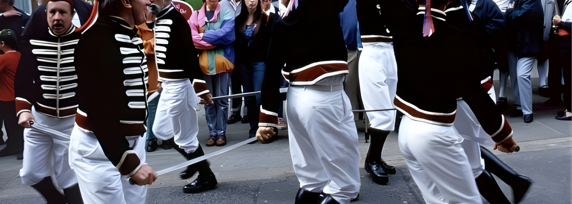 Picture of Long sword dancing at Christmas. 