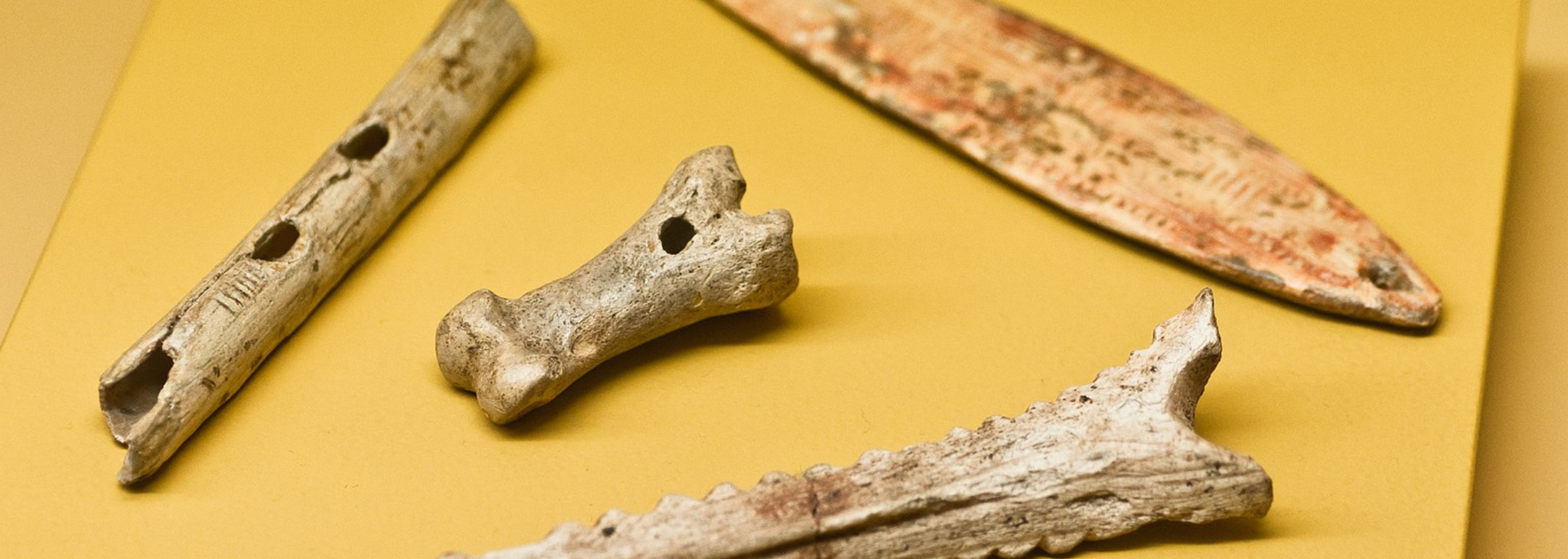 Picture of Stone Age musical instruments. Picture of Stone Age musical instruments.