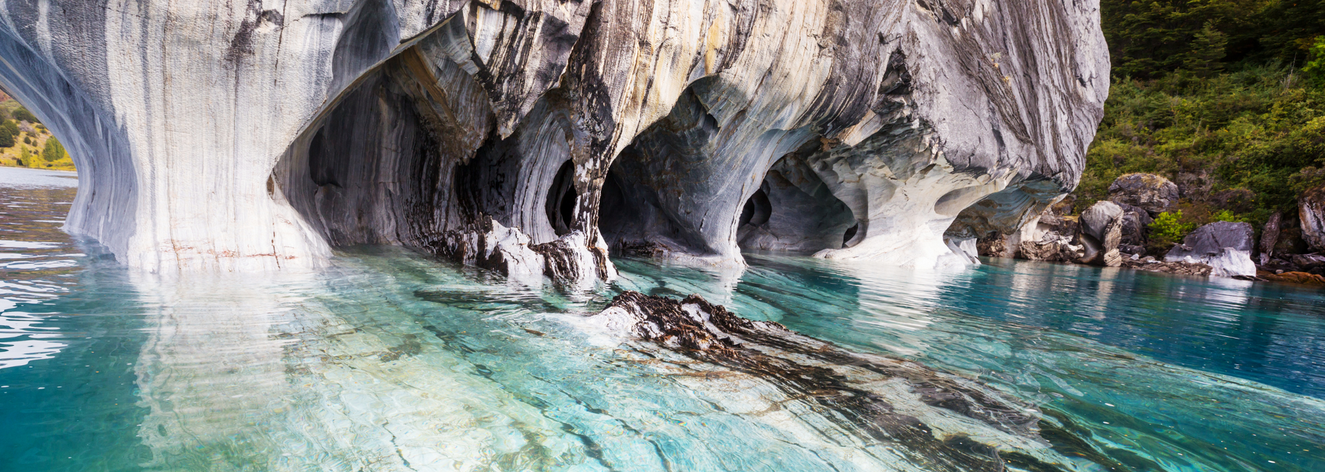 Picture of the Marble Caves.
