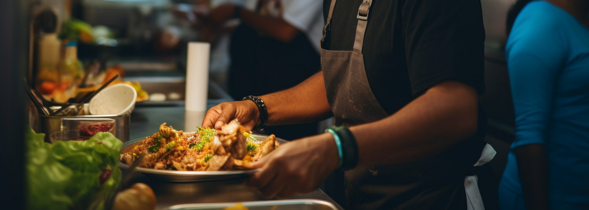 Picture of a restaurant chef cooking. Picture of a restaurant chef cooking.