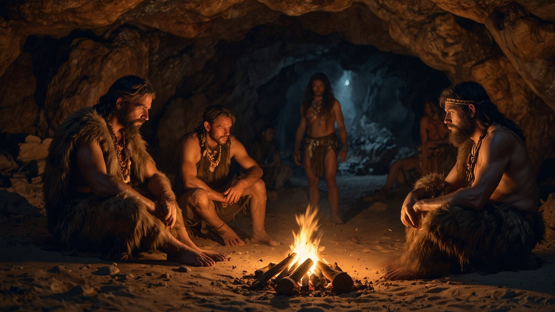 Picture of AI Generated Stone Age Cave Dwellers.